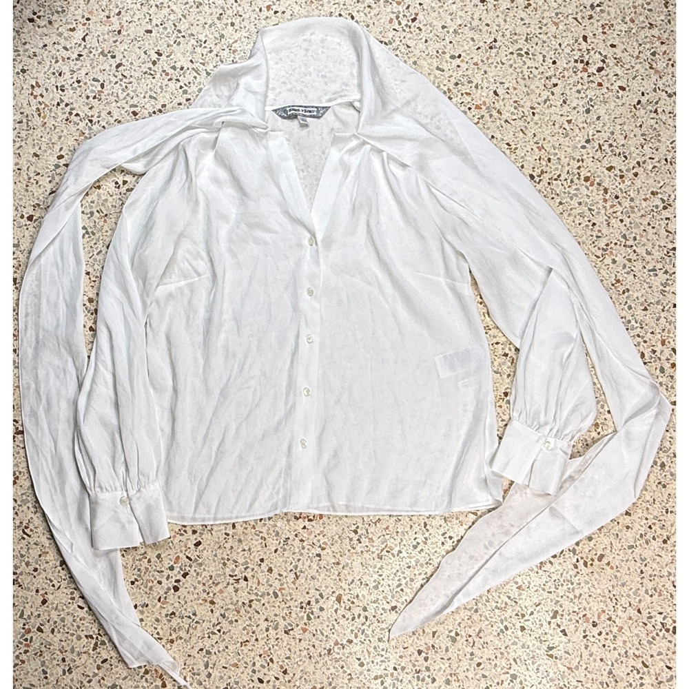 Zendaya X Tommy Hilfiger White‎ Long Sleeve Shirt Collaboration Size 8